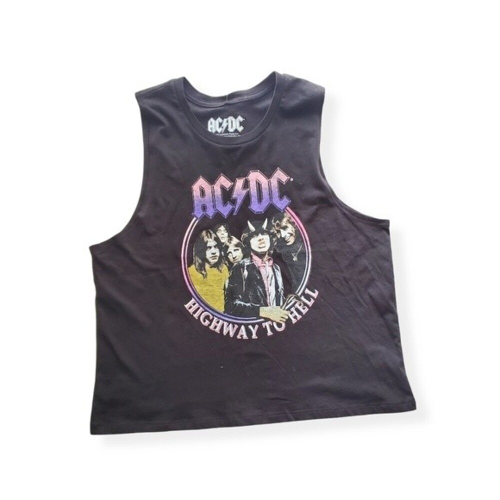 AC/DC Top Music Band Concert Muscle T-Shirt Size XL